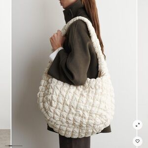 Elegant Cream Quilted Women's Bag